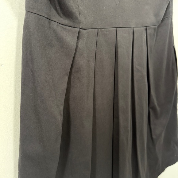 Katherine Barclay Pleated Black Aline Dress with Sweetheart Collar Size 12 - Picture 4 of 17
